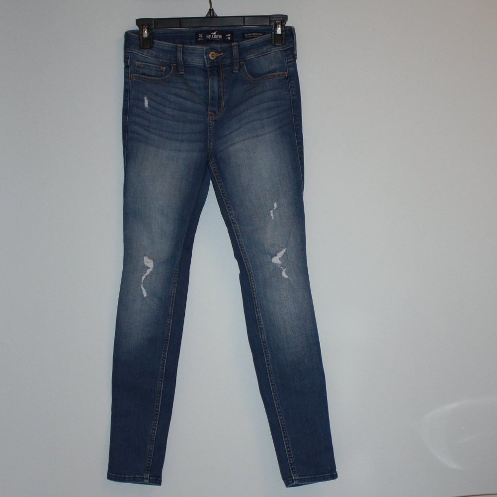 Hollister, Mid Rise Supper Skinny, Distressed Jeans (3S) (W26 L28)
